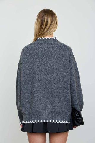 Scalloped Pullover Sweater - Simply Sunflowers