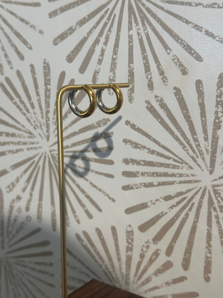 Scarlett Two Tone Hoops - Simply Sunflowers