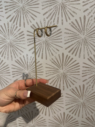 Scarlett Two Tone Hoops - Simply Sunflowers