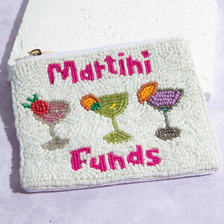 Seed Beaded Martini Funds Coin Purse - Simply Sunflowers