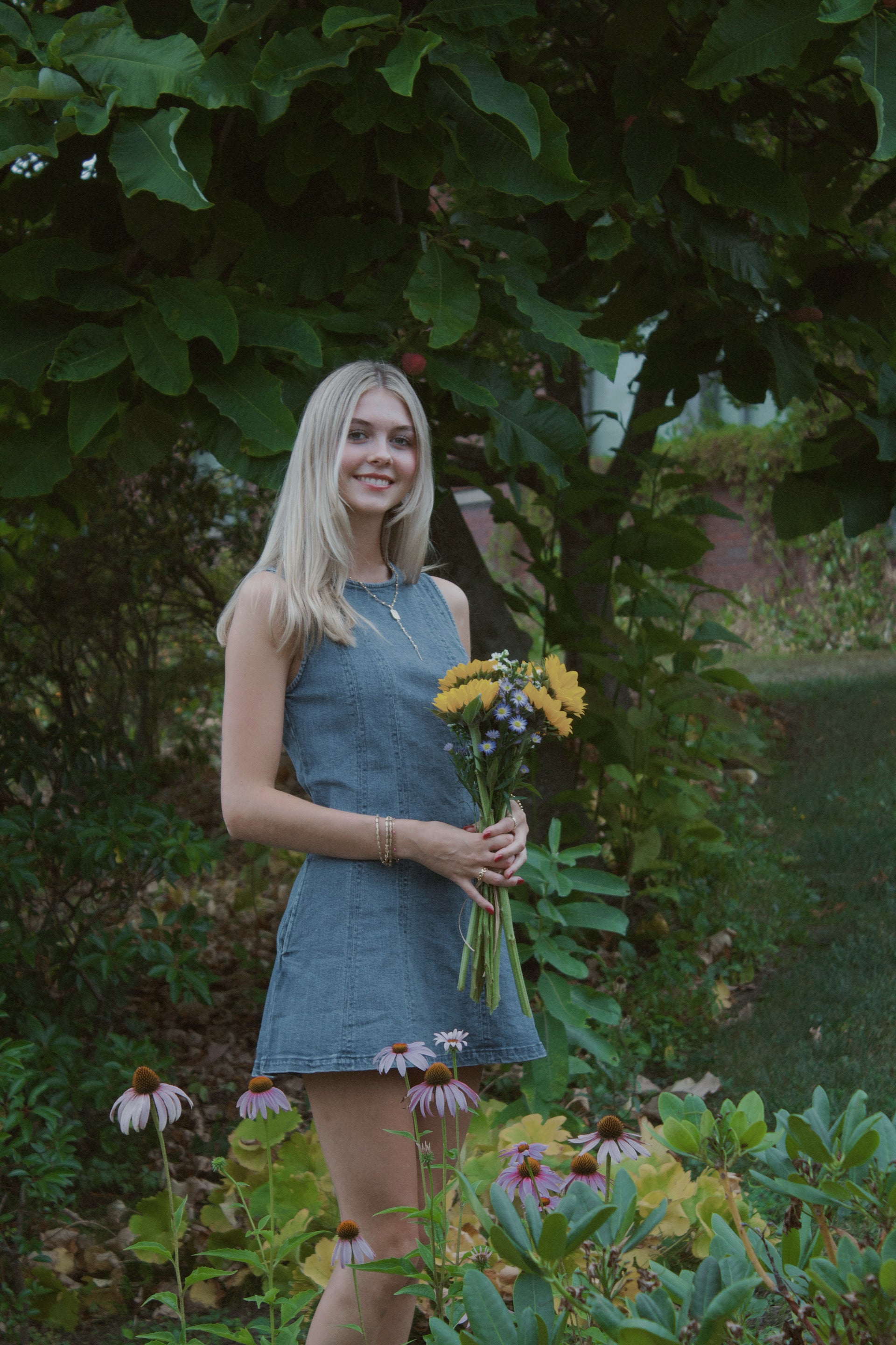 Apple Picking Denim Dress