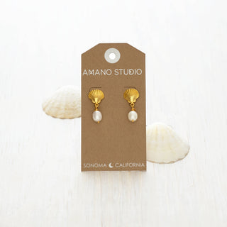 Shell Drop Earrings - Simply Sunflowers