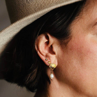 Shell Drop Earrings - Simply Sunflowers