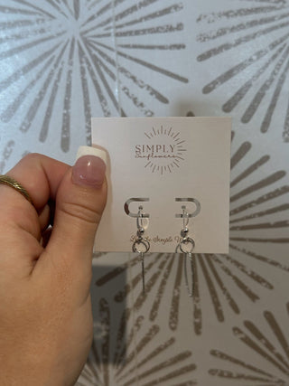 Shimmering Silver Earrings - Simply Sunflowers