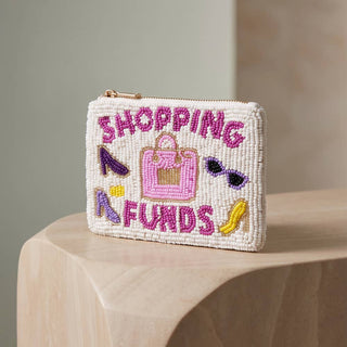 Shopping Funds Heels Beaded Coin Pouch - Simply Sunflowers