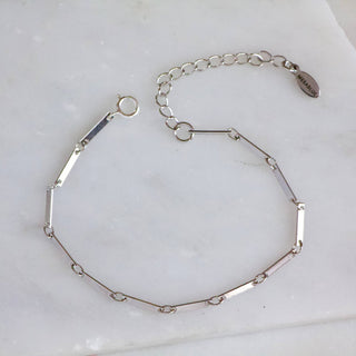 Silver Bar Chain Bracelet - Simply Sunflowers