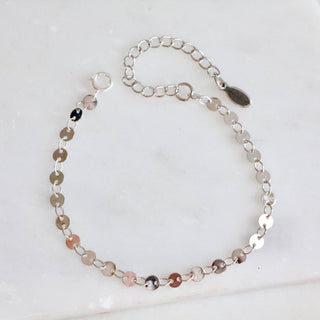 Silver Coin Chain Bracelet - Simply Sunflowers