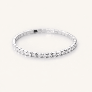 Silver Elastic Tennis Bracelet - Simply Sunflowers