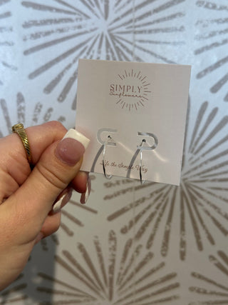 Silver Hammered Hoops - Simply Sunflowers