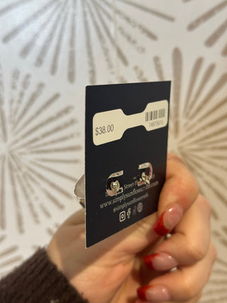 Silver Hammered Vintage Hoops - Simply Sunflowers