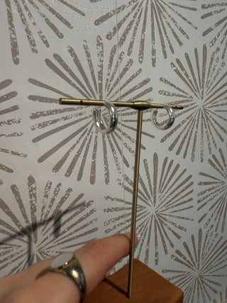 Silver Huggie Hoop - Simply Sunflowers