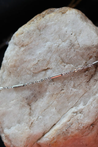 Silver Satellite Bar Necklace - Simply Sunflowers