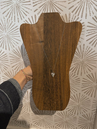 Silver Shell Heart Necklace - Simply Sunflowers