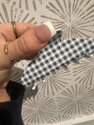 Simple Plaid Hair Clip - Simply Sunflowers