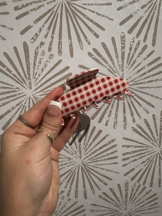Simple Plaid Hair Clip - Simply Sunflowers