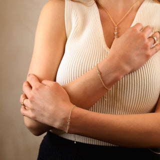 Solitaire Gold Bracelet - Simply Sunflowers