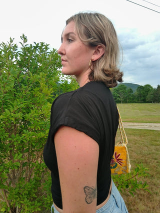 Sophie Cinched Tee - Simply Sunflowers