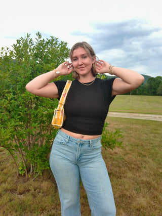 Sophie Cinched Tee - Simply Sunflowers