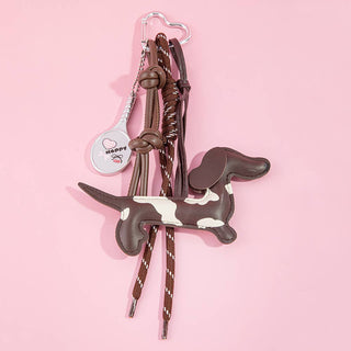 Spotted Dachshund Dog Rope Tassel Bag Charm - Simply Sunflowers