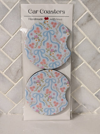 Spring Floral Car Coasters - Simply Sunflowers