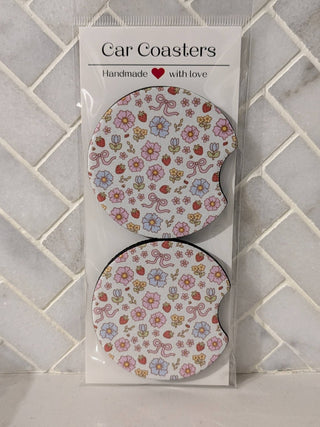 Spring Floral Car Coasters - Simply Sunflowers