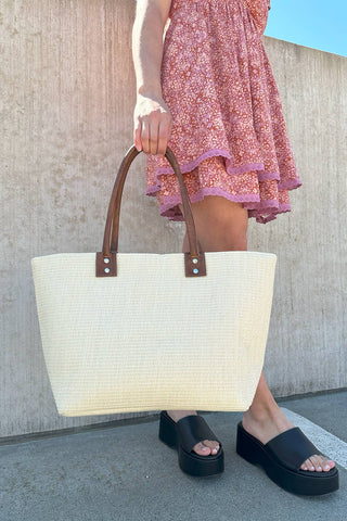 Straw Bag Tote - Simply Sunflowers