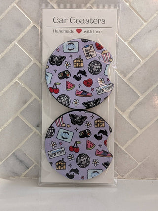Stylin' Inspired Doodles Car Coasters - Simply Sunflowers