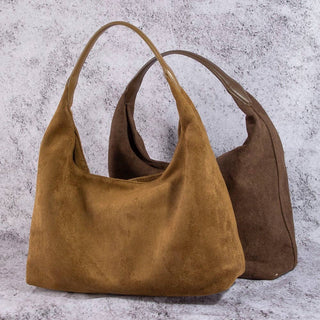 Suede Hobo Shoulder Bag - Simply Sunflowers