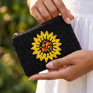 Sunflower Beaded Coin Pouch - Simply Sunflowers
