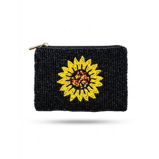 Sunflower Beaded Coin Pouch - Simply Sunflowers