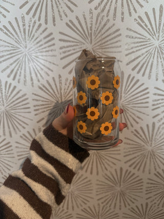 Sunflowers Iced Coffee Glass - Simply Sunflowers