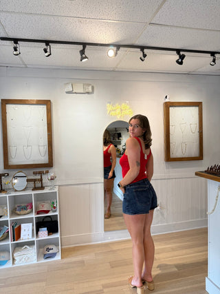 Sunset Button Down Tank - Simply Sunflowers