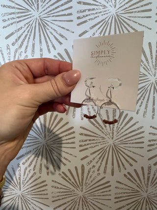 Sunstone Sterling Silver Earrings - Simply Sunflowers