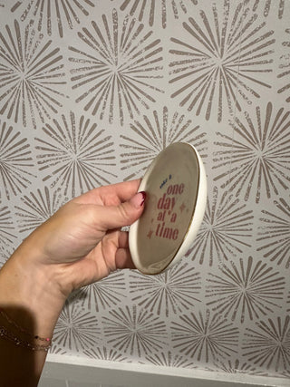 Take It One Day Trinket Dish - Simply Sunflowers