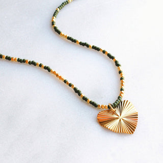 The Beaded Heart Necklace - Simply Sunflowers
