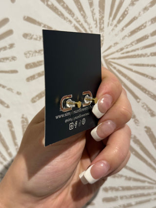 The Drew Gold Studs - Simply Sunflowers