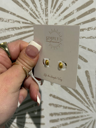 The Drew Gold Studs - Simply Sunflowers