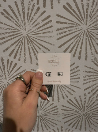 The Drew Silver Stud - Simply Sunflowers