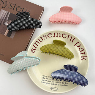 Timeless Polka Dot Pattern Acetate Hair Claw Clip - Simply Sunflowers