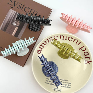 Timeless Polka Dot Pattern Acetate Hair Claw Clip - Simply Sunflowers