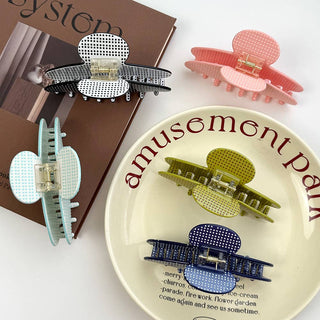 Timeless Polka Dot Pattern Acetate Hair Claw Clip - Simply Sunflowers