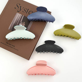 Timeless Polka Dot Pattern Acetate Hair Claw Clip - Simply Sunflowers