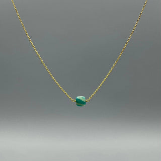 Tiny Square Stone Necklace - Simply Sunflowers