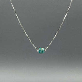 Tiny Square Stone Necklace - Simply Sunflowers