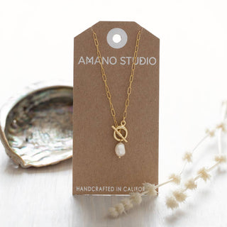 Toggle Clasp with Pearl Necklace - Simply Sunflowers