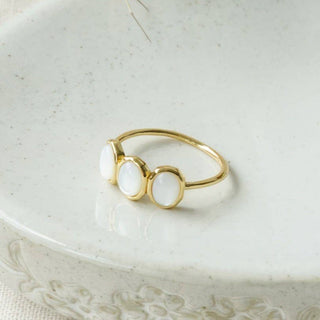 Tri Essence Ring-mother of pearl - Simply Sunflowers