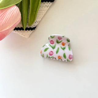 Tulip Floral Print Hair Claw, Bow & Teddy Bear Hair Clip - Simply Sunflowers