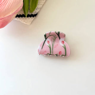 Tulip Floral Print Hair Claw, Bow & Teddy Bear Hair Clip - Simply Sunflowers