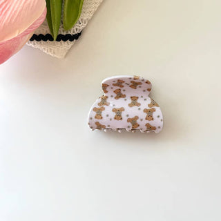 Tulip Floral Print Hair Claw, Bow & Teddy Bear Hair Clip - Simply Sunflowers