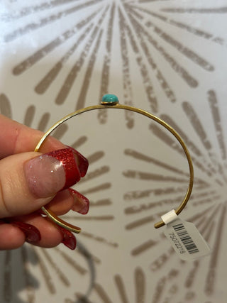 Turquoise Hammered Cuff Bracelet - Simply Sunflowers